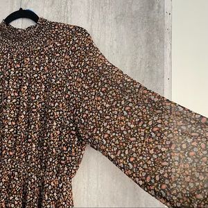 Madewell Long-sleeve High-Neck Midi Dress